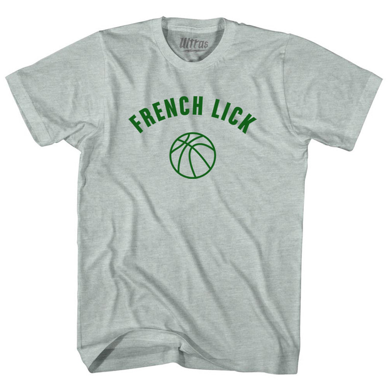French Lick Basketball Adult Tri-Blend T-shirt - Athletic Cool Grey