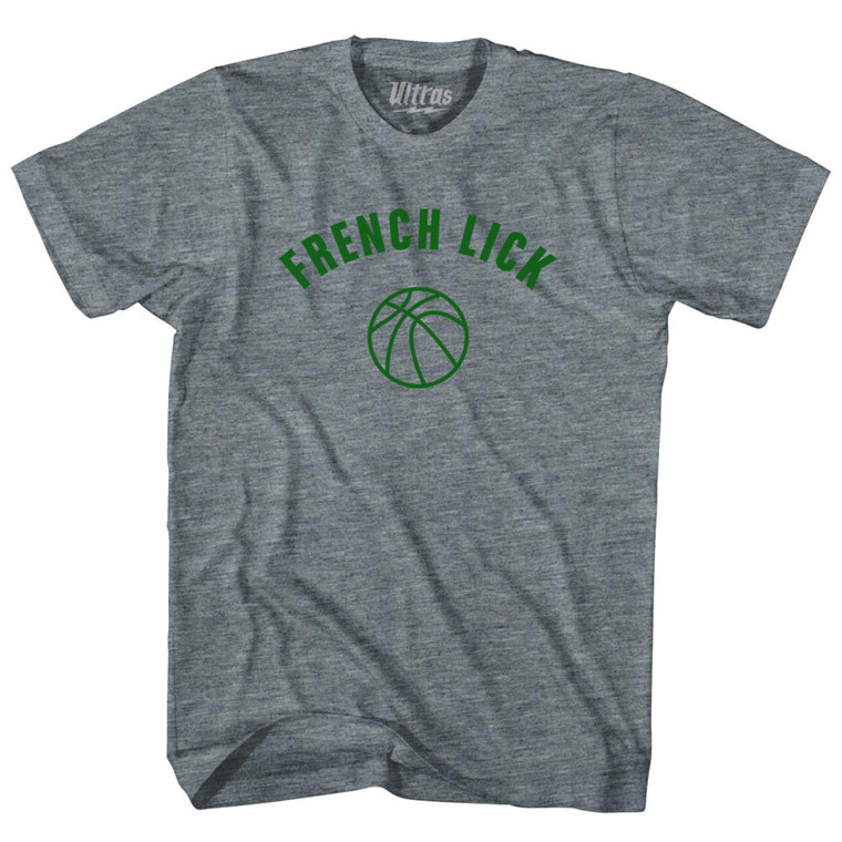 French Lick Basketball Adult Tri-Blend T-shirt - Athletic Grey