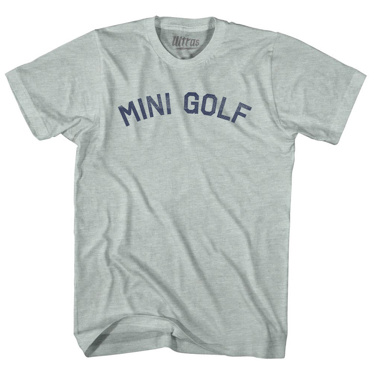 Mini Golf Adult Tri-Blend T-shirt - Athletic Cool Grey