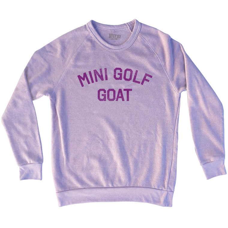 Mini Golf Goat Adult Tri-Blend Sweatshirt - Pink