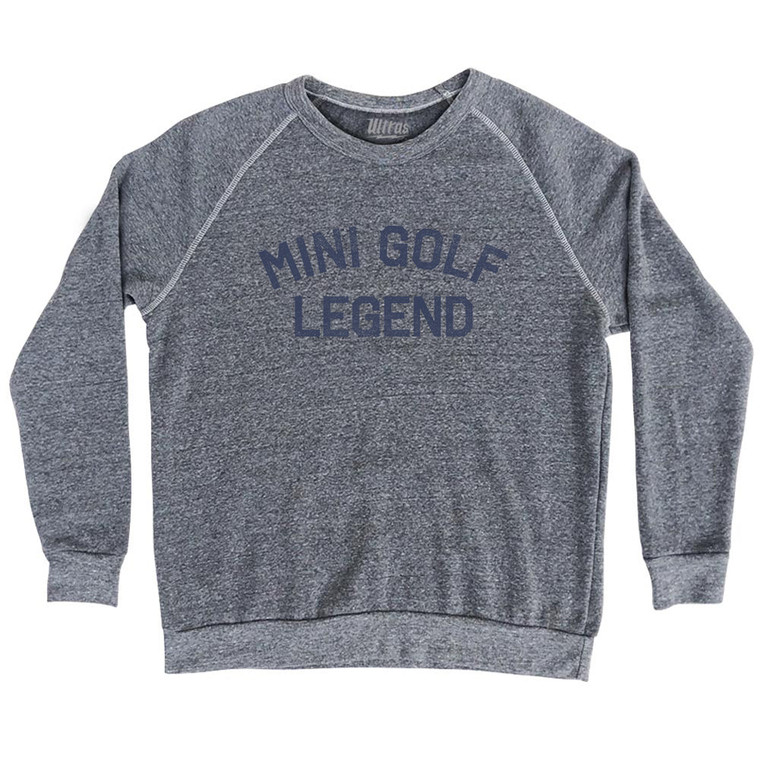 Mini Golf Legend Adult Tri-Blend Sweatshirt - Athletic Grey