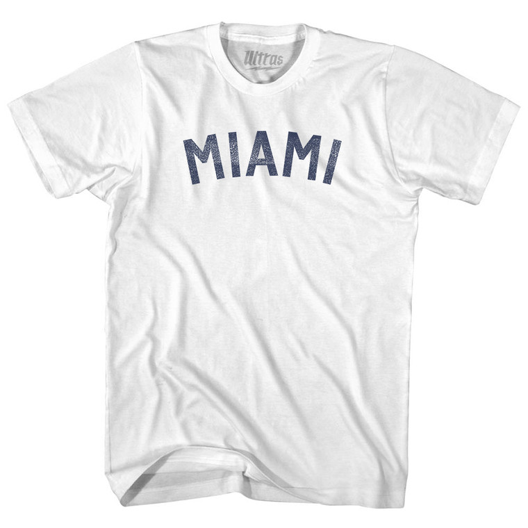 Miami Womens Cotton Junior Cut T-Shirt - White