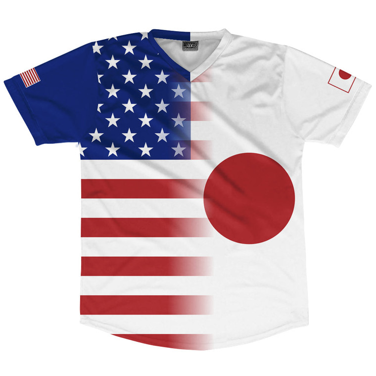 American Flag And Japan Flag Combination Soccer Jersey Made In USA