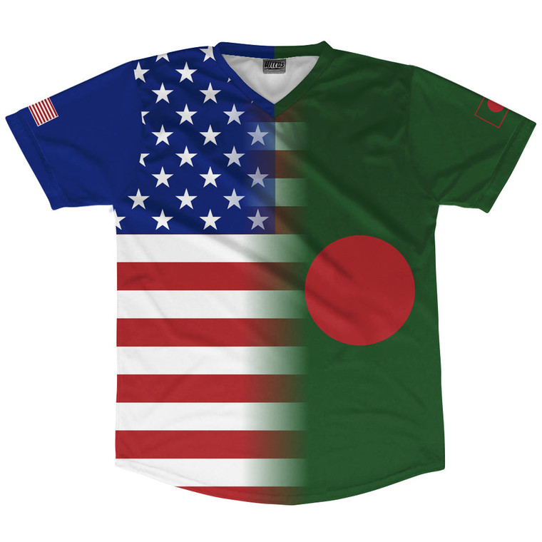 American Flag And Bangladesh Flag Combination Soccer Jersey Made In USA