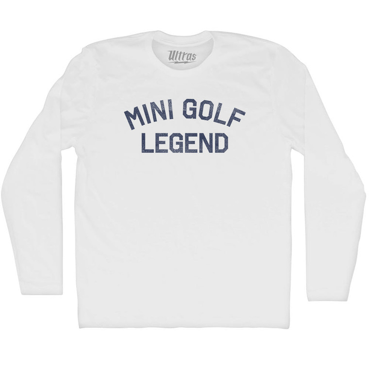 Mini Golf Legend Adult Cotton Long Sleeve T-shirt - White