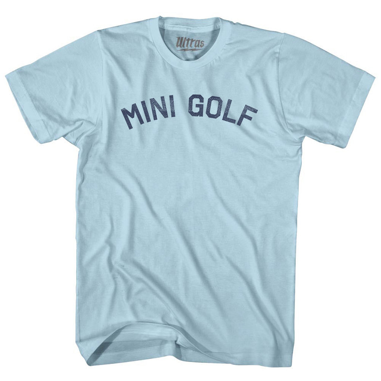 Mini Golf Adult Cotton T-shirt - Light Blue