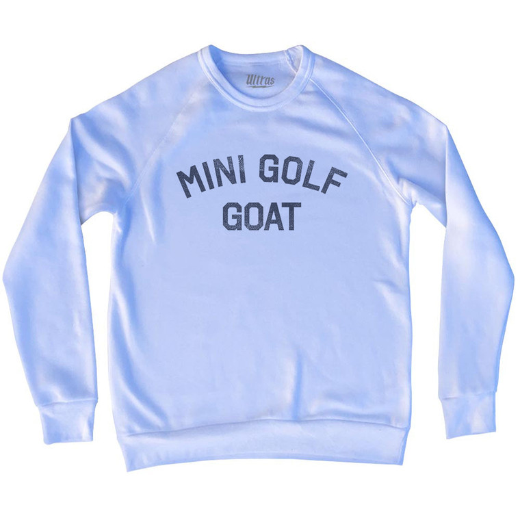 Mini Golf Goat Adult Tri-Blend Sweatshirt - White