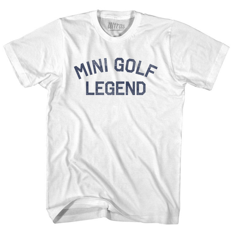 Mini Golf Legend Womens Cotton Junior Cut T-Shirt - White