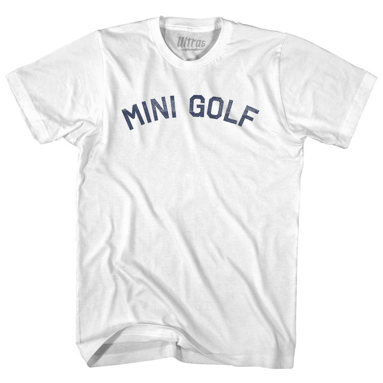 Mini Golf Adult Cotton T-shirt - White