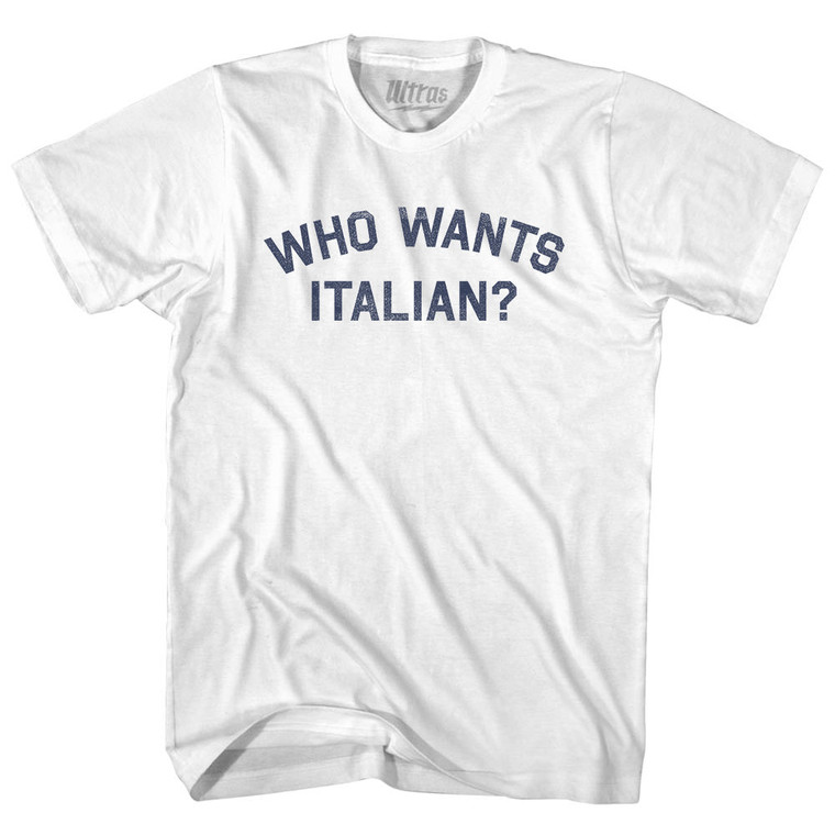 Who Wants Italian Womens Cotton Junior Cut T-Shirt - White