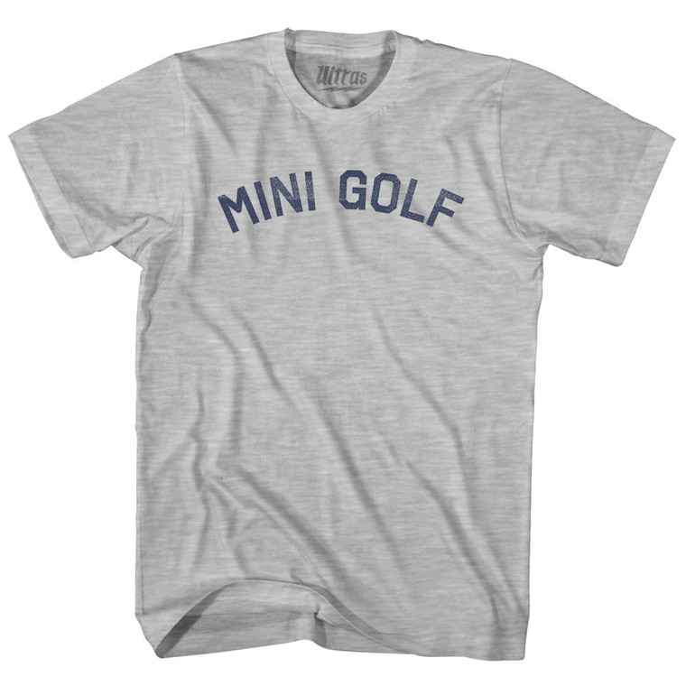 Mini Golf Adult Cotton T-shirt - Grey Heather