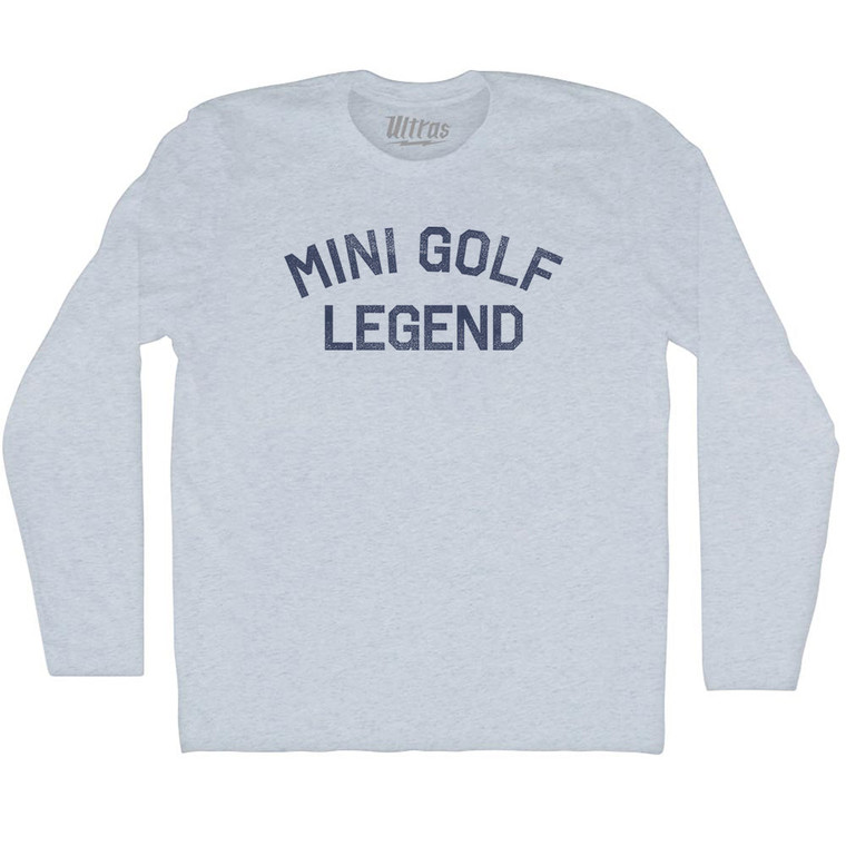 Mini Golf Legend Adult Tri-Blend Long Sleeve T-shirt - Athletic White