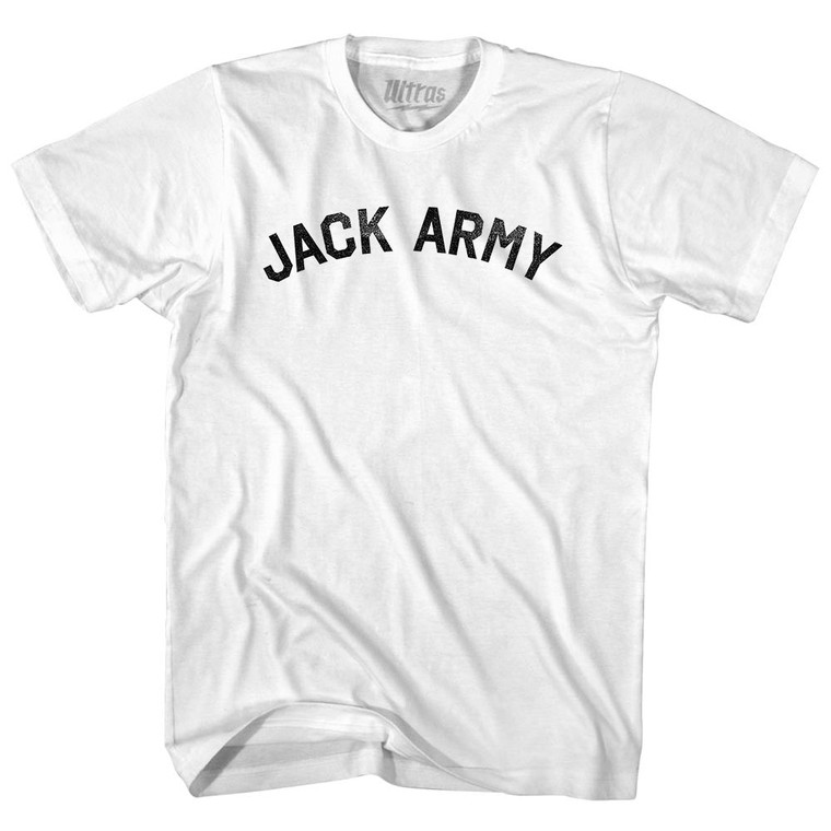 Jack Army Womens Cotton Junior Cut T-Shirt - White