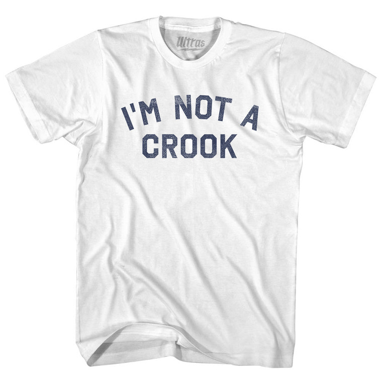 I'm Not A Crook Womens Cotton Junior Cut T-Shirt - White