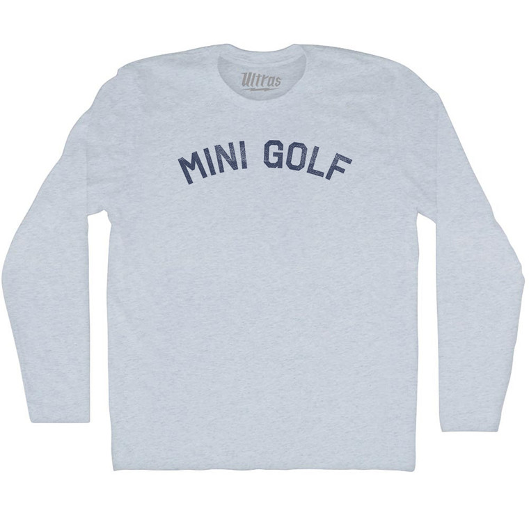 Mini Golf Adult Tri-Blend Long Sleeve T-shirt - Athletic White