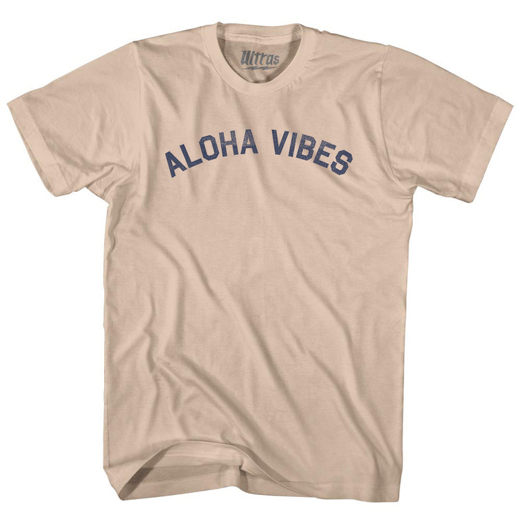 Aloha Vibes Adult Cotton T-shirt - Creme