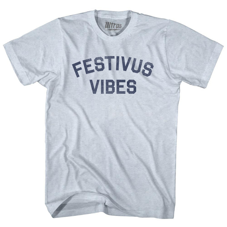 Festivus Vibes Adult Tri-Blend T-shirt - Athletic White