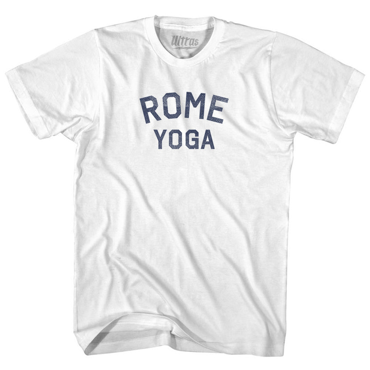 Rome Yoga Adult Cotton T-shirt - White