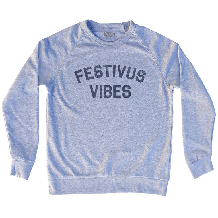 Festivus Vibes Adult Tri-Blend Sweatshirt - Grey Heather
