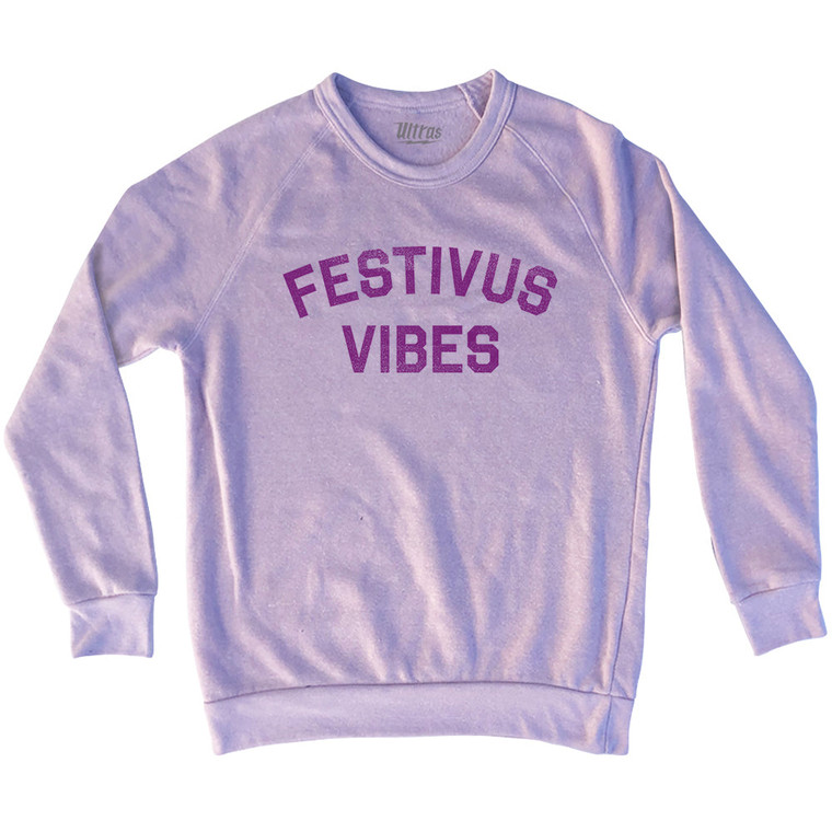 Festivus Vibes Adult Tri-Blend Sweatshirt - Pink