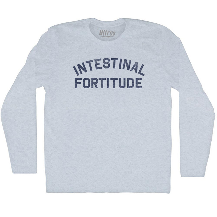 Intestinal Fortitude Adult Tri-Blend Long Sleeve T-shirt - Athletic White
