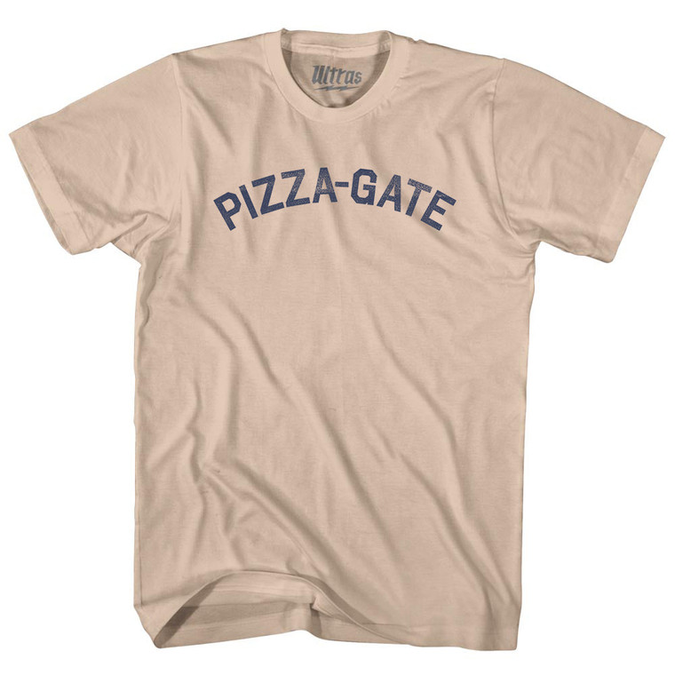 Pizza-Gate Adult Cotton T-shirt - Creme