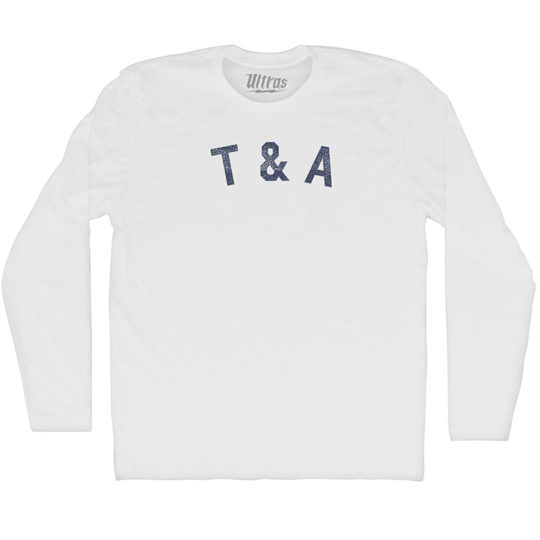 T & A Adult Cotton Long Sleeve T-shirt - White
