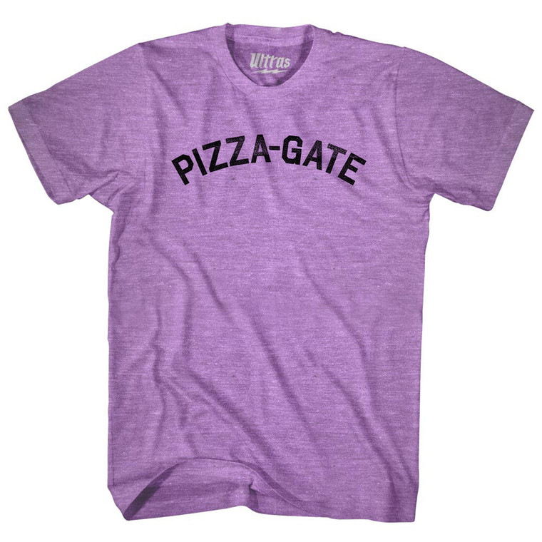 Pizza-Gate Adult Tri-Blend T-shirt - Athletic Purple