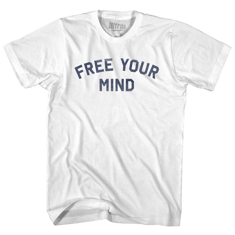 Free Your Mind Womens Cotton Junior Cut T-Shirt - White