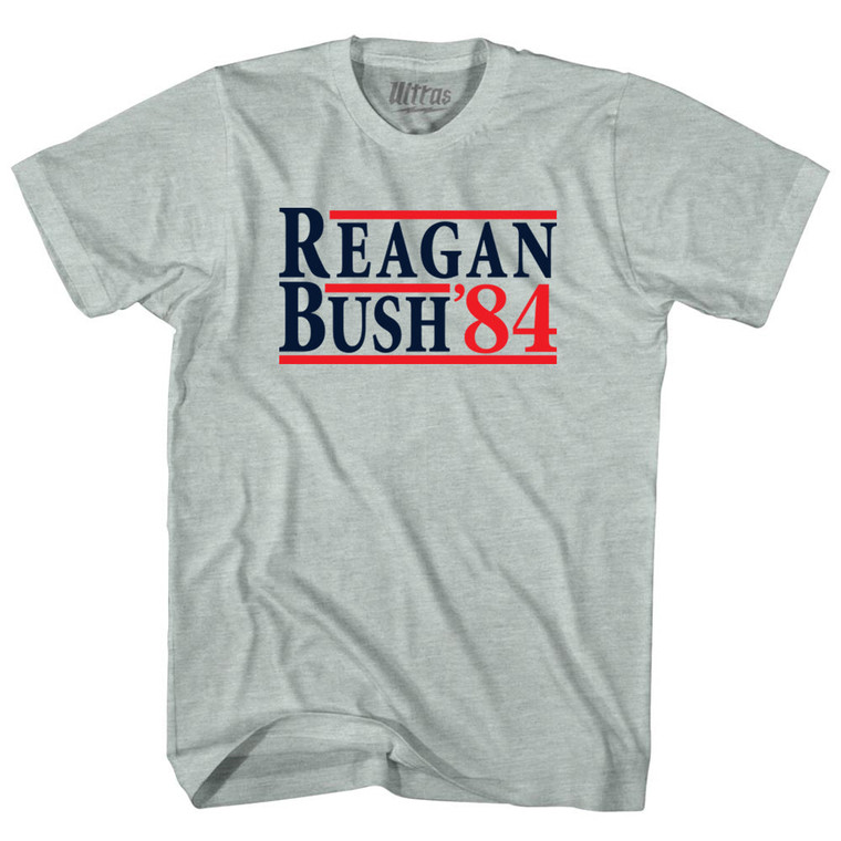 Reagan Bush 84 Adult Tri-Blend T-shirt - Athletic Cool Grey