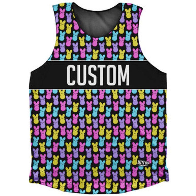 Easter Bunny Custom Athletic Tank Top Made In USA - Black Pink Blue