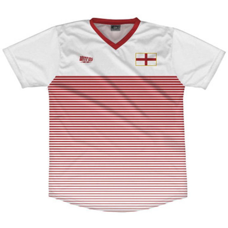 England Rise Soccer Jersey Made In USA - White Red