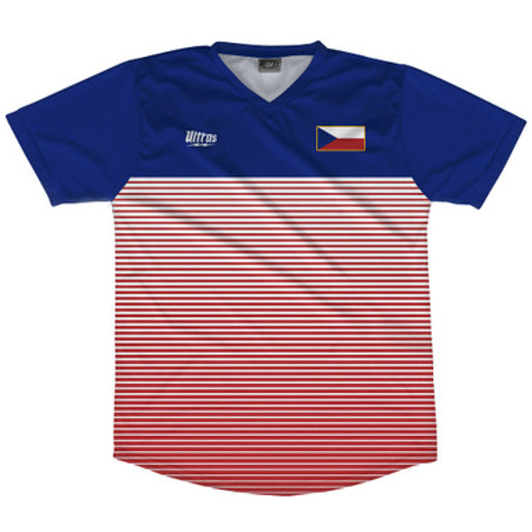 Czech Republic Rise Soccer Jersey Made In USA - Blue Red