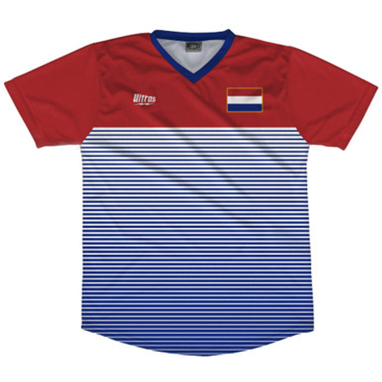 Netherlands Rise Soccer Jersey Made In USA - Red Blue