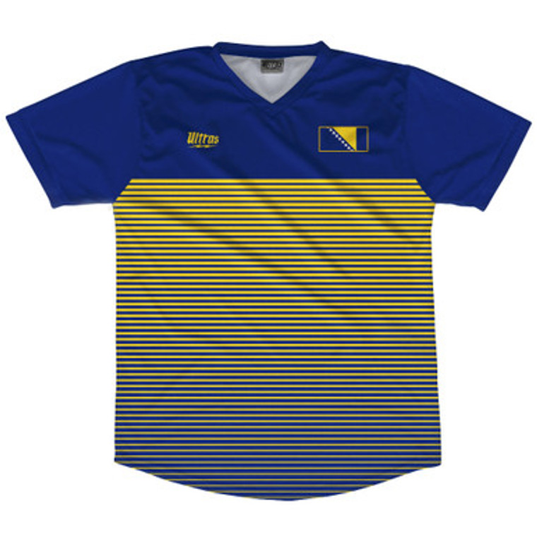 Bosnia And Herzegovina Rise Soccer Jersey Made In USA - Blue Yellow