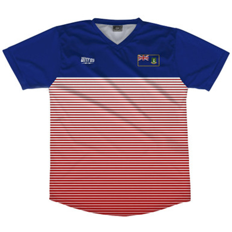 British Virgin Islands Rise Soccer Jersey Made In USA - Blue Red