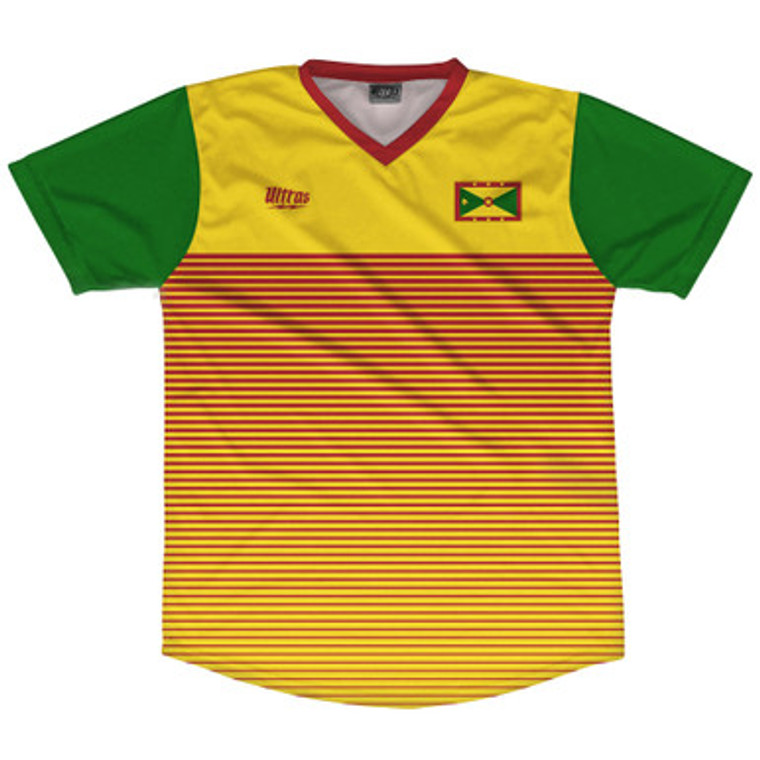 Grenada Rise Soccer Jersey Made In USA - Yellow Red