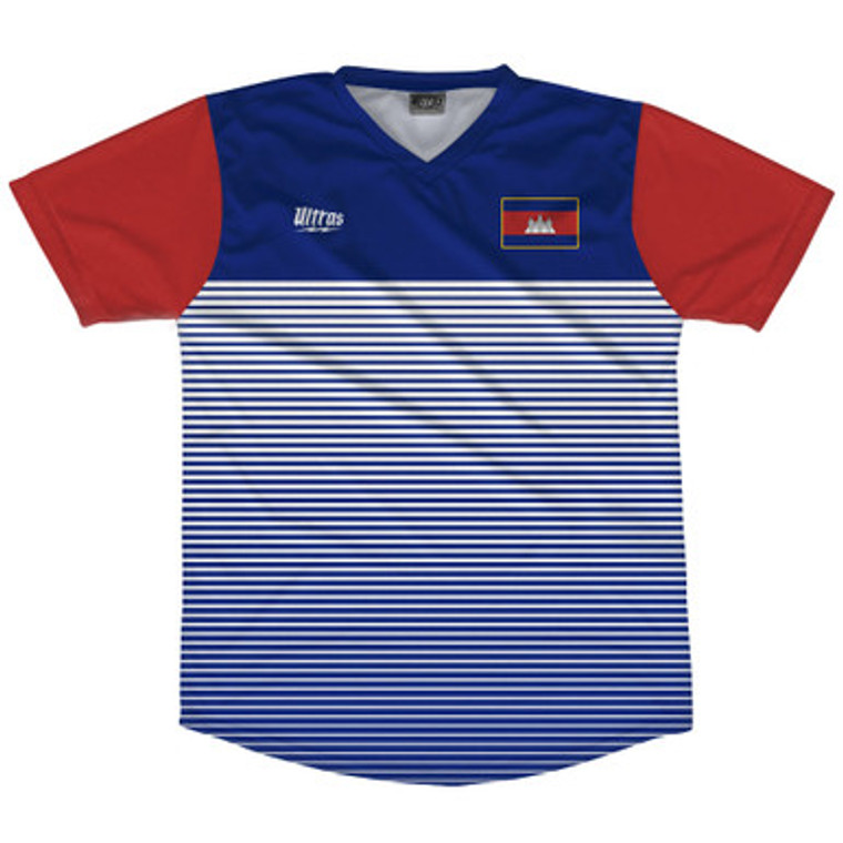 Cambodia Rise Soccer Jersey Made In USA - Blue White