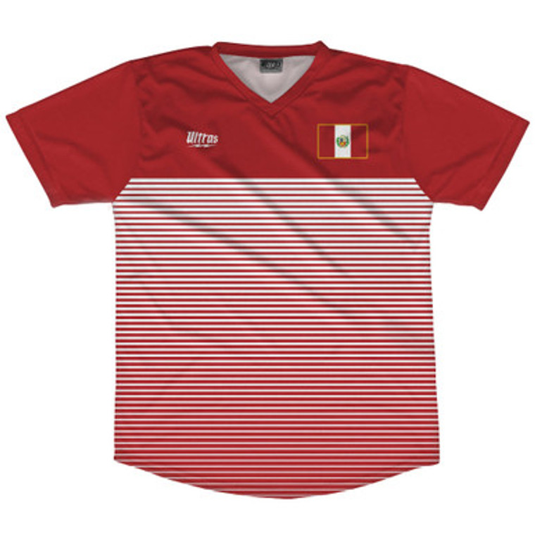 Peru Rise Soccer Jersey Made In USA - Red White