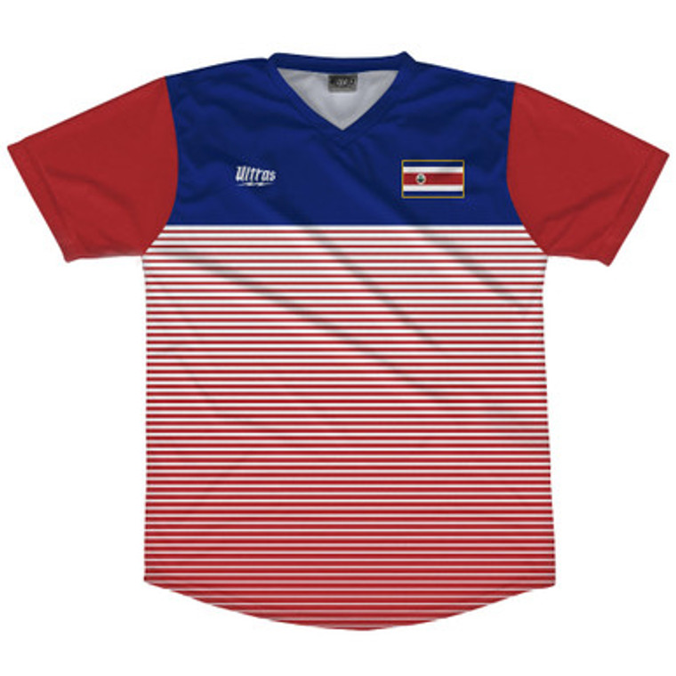 Costa Rica Rise Soccer Jersey Made In USA - Blue Red