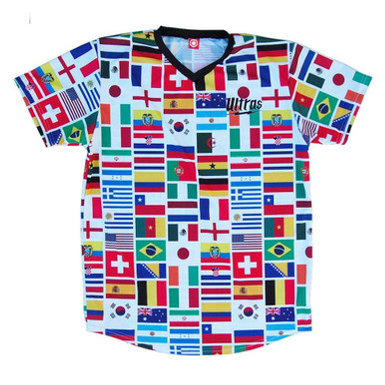 World Cup 2014 32 Flags Soccer Jersey - White