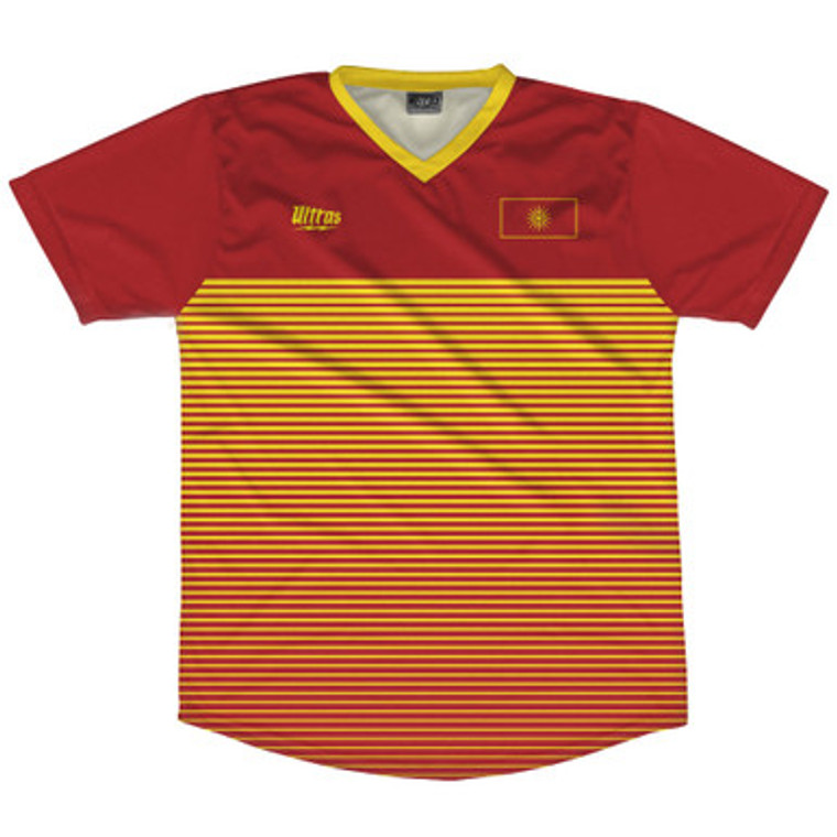 Macedonia Rise Soccer Jersey Made In USA - Red Yellow