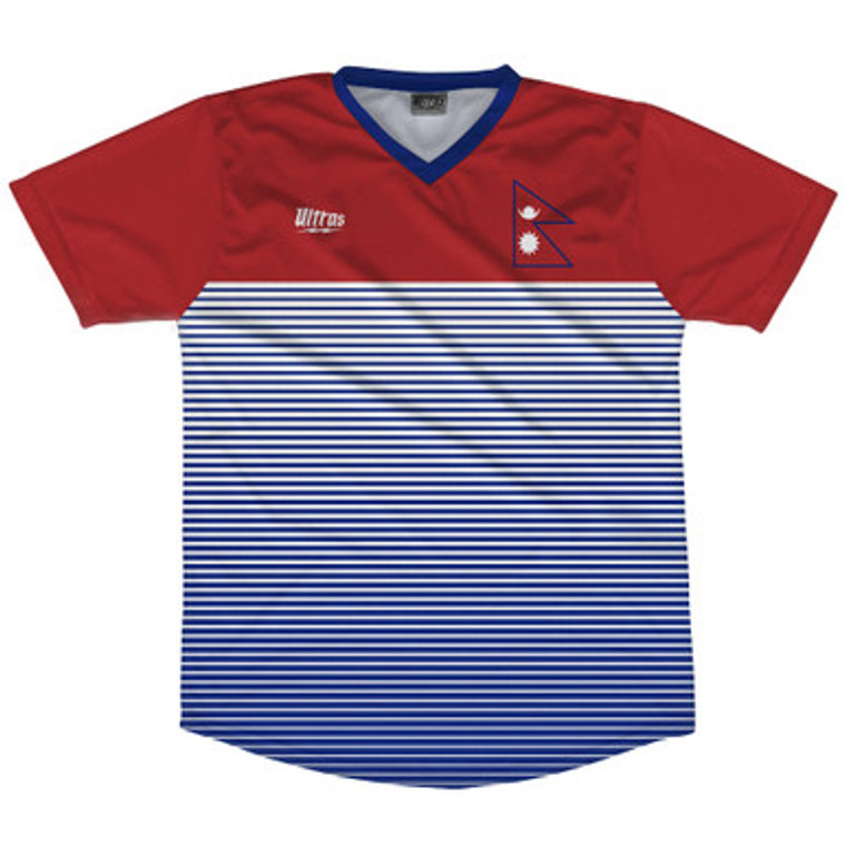 Nepal Rise Soccer Jersey Made In USA - Red Blue