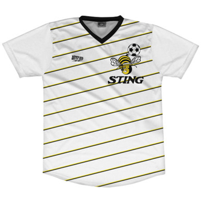 Chicago Sting 86-87 Soccer Jersey Made In USA - White Black