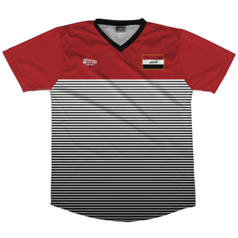Iraq Rise Soccer Jersey Made In USA - Red Black