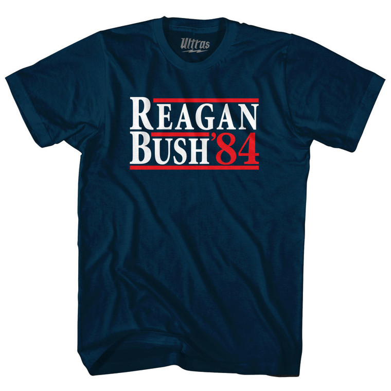 Reagan Bush 1984 Adult Tri-Blend T-shirt - Navy