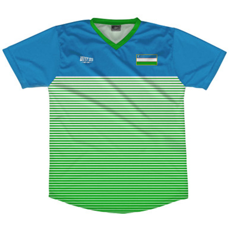 Uzbekistan Rise Soccer Jersey Made In USA - Green Blue