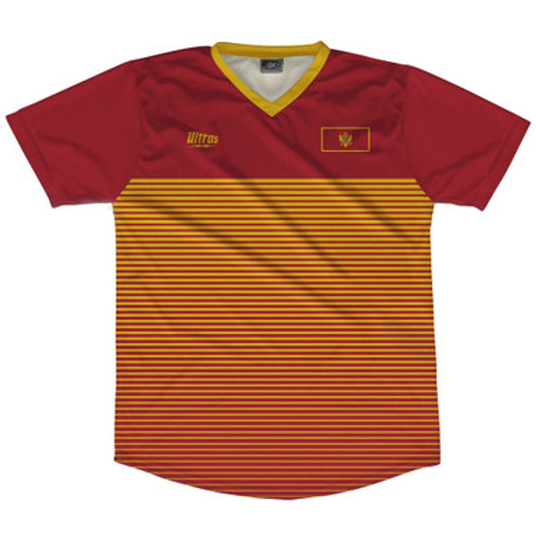 Montenegro Rise Soccer Jersey Made In USA - Red Orange