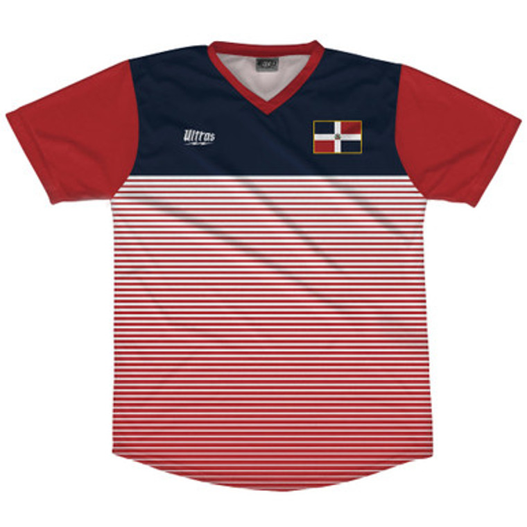 Dominican Republic Rise Soccer Jersey Made In USA - Blue Red