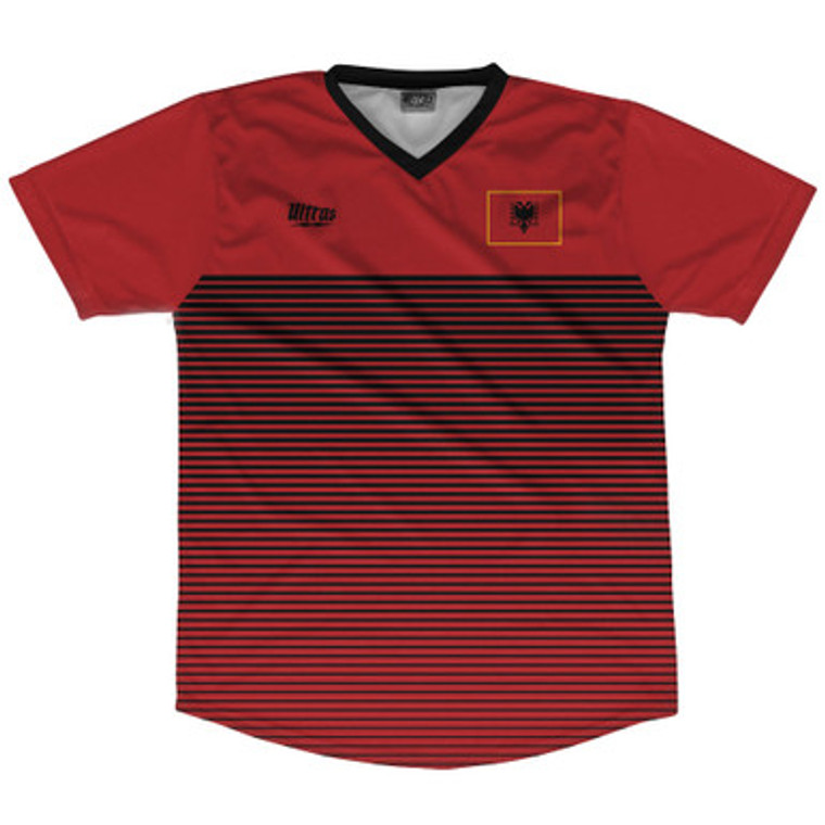 Albania Rise Soccer Jersey Made In USA - Red Black